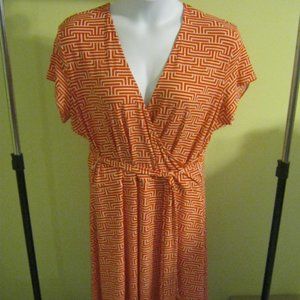 Women's casual faux wrap dress